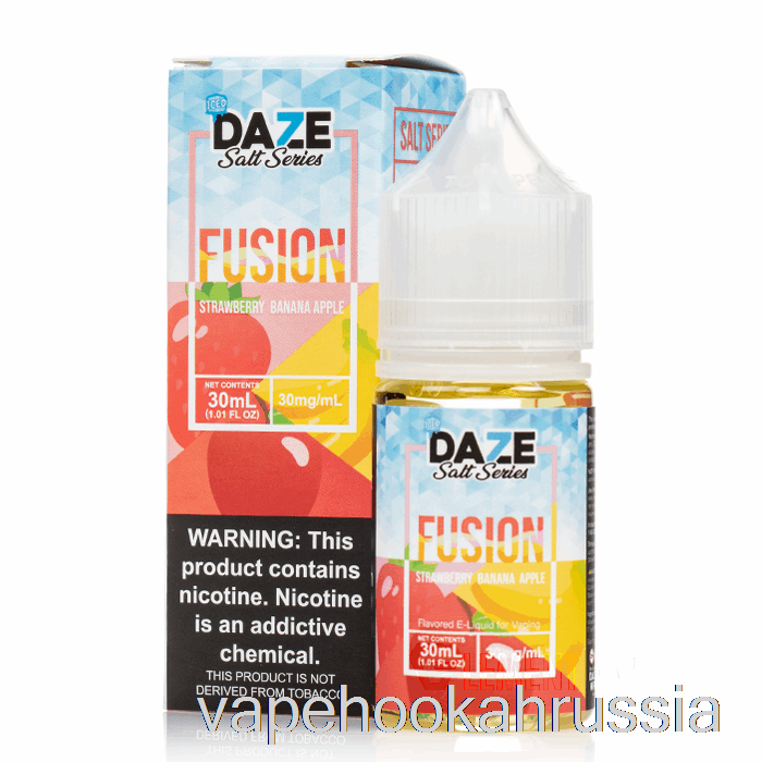 Vape Russia ледяная клубника, банан, яблоко - 7 солей Daze Fusion - 30 мл 30 мг